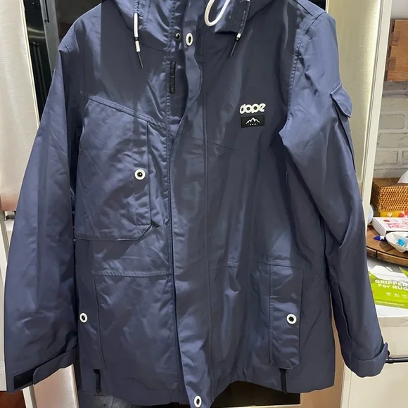 DOPE dusty blue Hooded Jacket - Picture 4 of 5